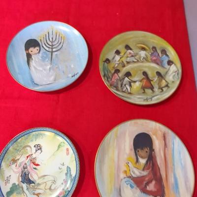 Degrazia & Chinese Decorative Plates Lot Of 4