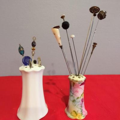 Collection Of Vintage Hat Pins & Holders