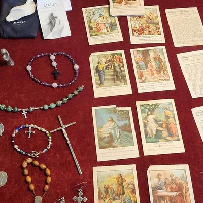 Religious Sunday School Cards and Other Items