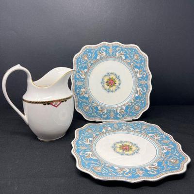 107 spodepitcher wedgwoodplatesset