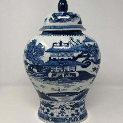 Blue and White Chinese Ginger Jar