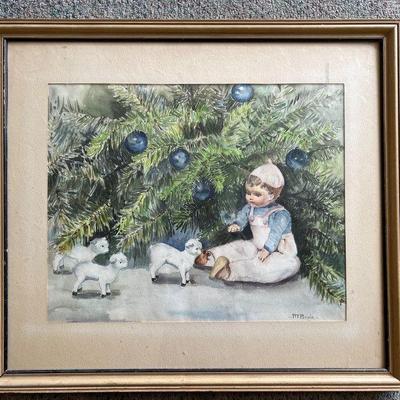 Original Watercolor Painting by Maude Purple