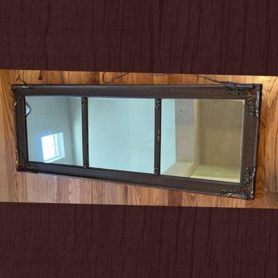 127 artnouveaustyletripanelmirrorwithdecorativeframe