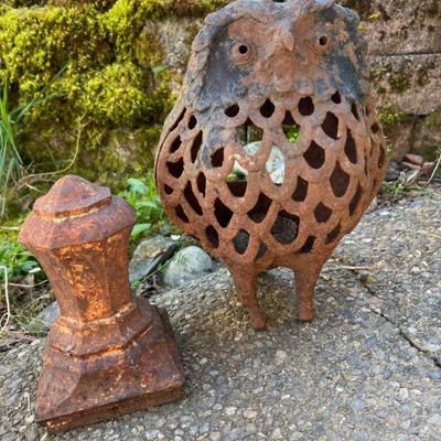 125 ironrusticowl rustedfenceposttop