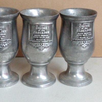 1st Annual Cruise of the Cascades Bend, OR 1982 Pewter Cups