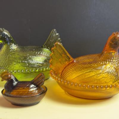 Lime Green & Amber Nesters 