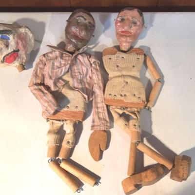 Vintage Paper Mache & Wood Dolls