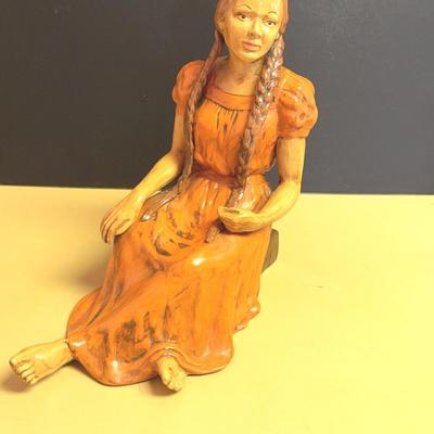 Young Woman w/Braids (Chalkware?)