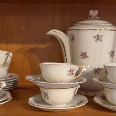 Vintage Porcelain Opaque Coffee Set