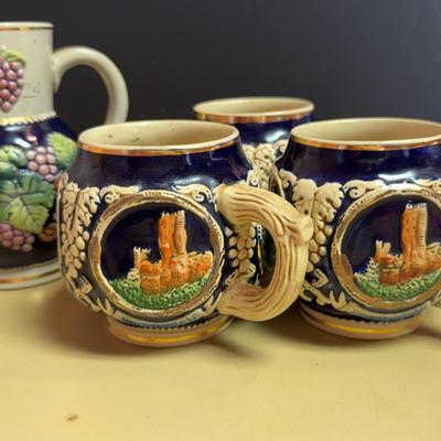 Marzi & Remy, German Castles Cider Mugs & Wine Jug
