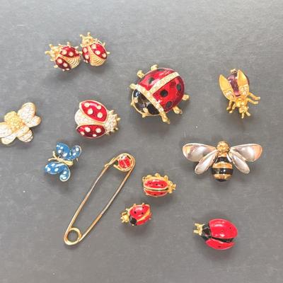 Swarovski & Other Jewelry-Ladybugs & Bees