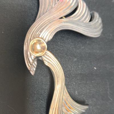 Large Brooch Stamped M.L. 925 ©