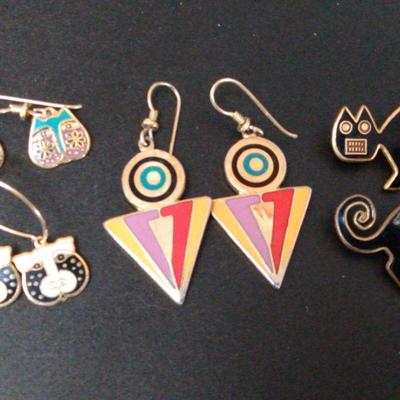 MMA 1985 Cat Brooches & Laurel Burche Earrings 