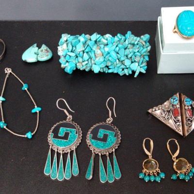 Aqua Colored Jewelry