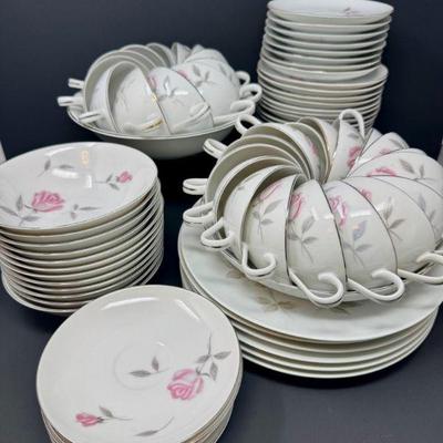 Mixed Japan Fine China – Noritake Edenrose & Argent Rose Sets	
