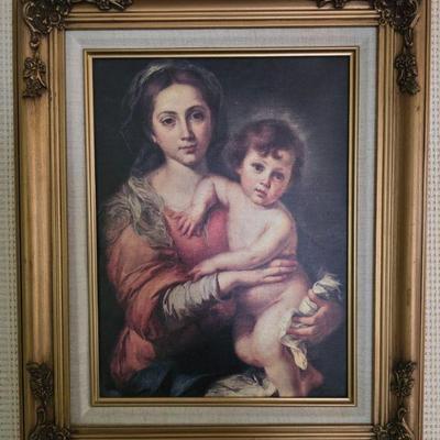 Framed Madonna & Child Print – After Bartolomé Esteban Murillo	