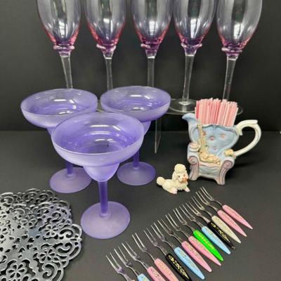 Eclectic Bar & Home Collection – Glasses, Picks, Poodle & More	