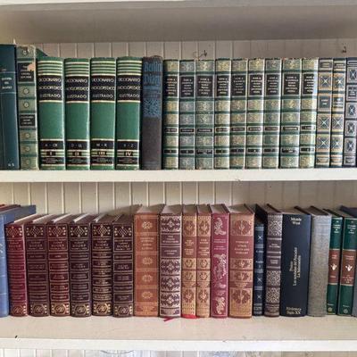 Mixed Lot of Vintage Books: Encyclopedias, Spanish-Language Classics +	