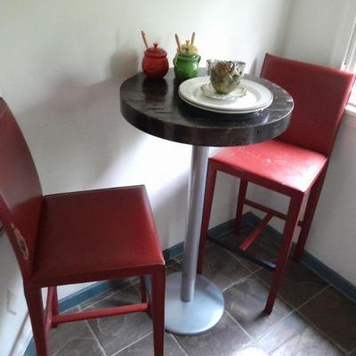 Super cool bar height dining table and chairs