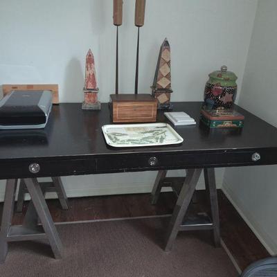 Restoration Hardware desk with chrome base
