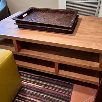 Stylish wood cabinet on wheels
