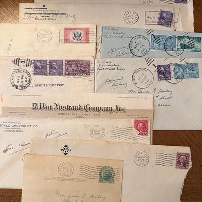 1930s–1940s Texas Postal History Lot – War Bonds, Business Covers & Special Delivery
