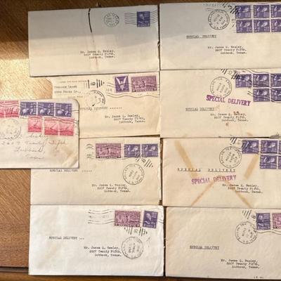 Large WWII-Era Special Delivery Envelope & Letter Collection – 1942–1945