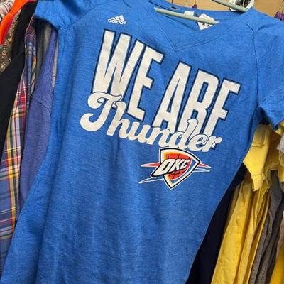 A selection of licensed Thunder shirts. 