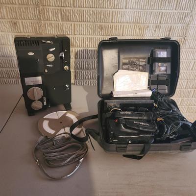 Minolta Video Camera And Goldcrest Projector 