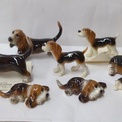 Hagen-Renaker Bassetts And Beagles