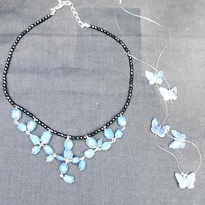 Blue Butterfly Necklace 