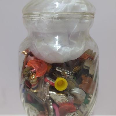 Glass Jar Full Of Trinkets 