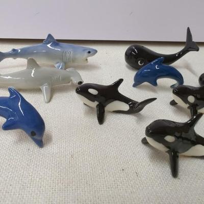 Hagen-Renaker Whales Orcas Sharks