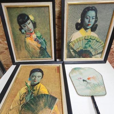 Cecil Beall Asian Ladies Prints 