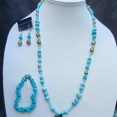 Necklace Blue Beads