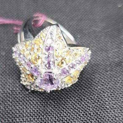 Starfish Ring Stamped 925