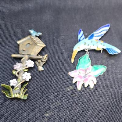 Hummingbird Brooch 