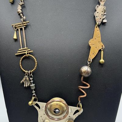 Vintage Thomas Mann Techno Steampunk Necklace 
