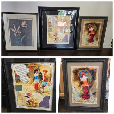 3 Contemporary Art Prints Signed By Artists
