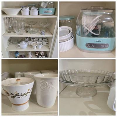 Kitchen Goods: Yogurt Maker, Lenox Glass, Decor