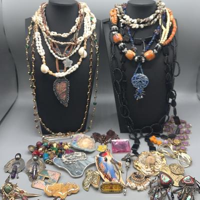Pins, Necklaces, Earrings - Sylvia Rooster 