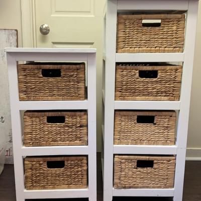 Pair Of White Storage Towers