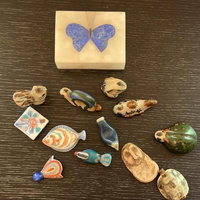 Vintage hand painted miniature animals