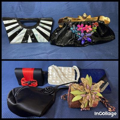 Cleo Renault Beaded Bag, Shell Clutch +