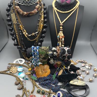 Eclectic Collection Of Costume Jewelry 