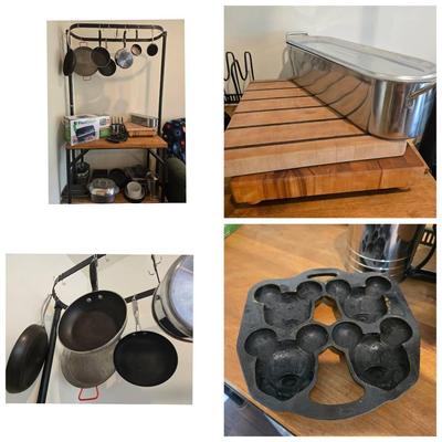 Pots, Pans, Food Saver, Cutting Boards +