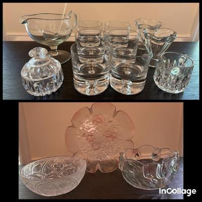 Lalique Serving Bowl And Glassware 