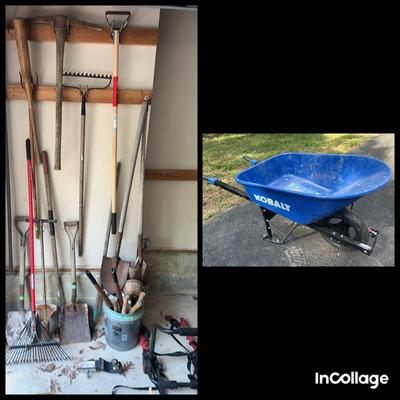 Kobalt Wheelbarrow And Yard Tools 