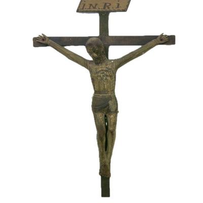 Rustic Folk Art New Mexican Crucifix