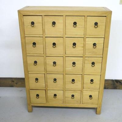 Mid 20th C. Light Elm Apothecary